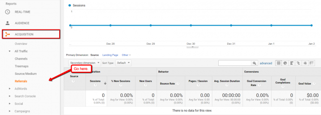 backlinks Google Analytics