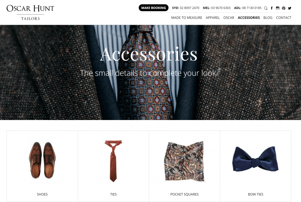 Men s Clothing Accessories Oscar Hunt Tailors 