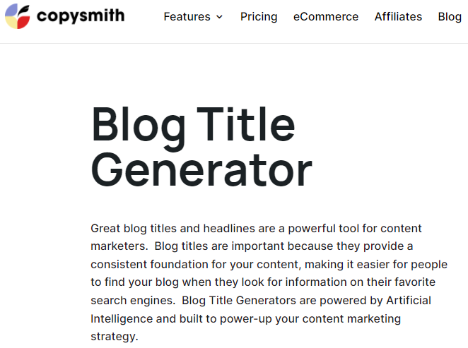 generador de títulos para blogs de copysmith